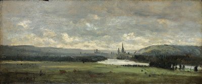 Rouen, a Panoramic View of the Seine in the Foreground by Jean Baptiste Camille Corot